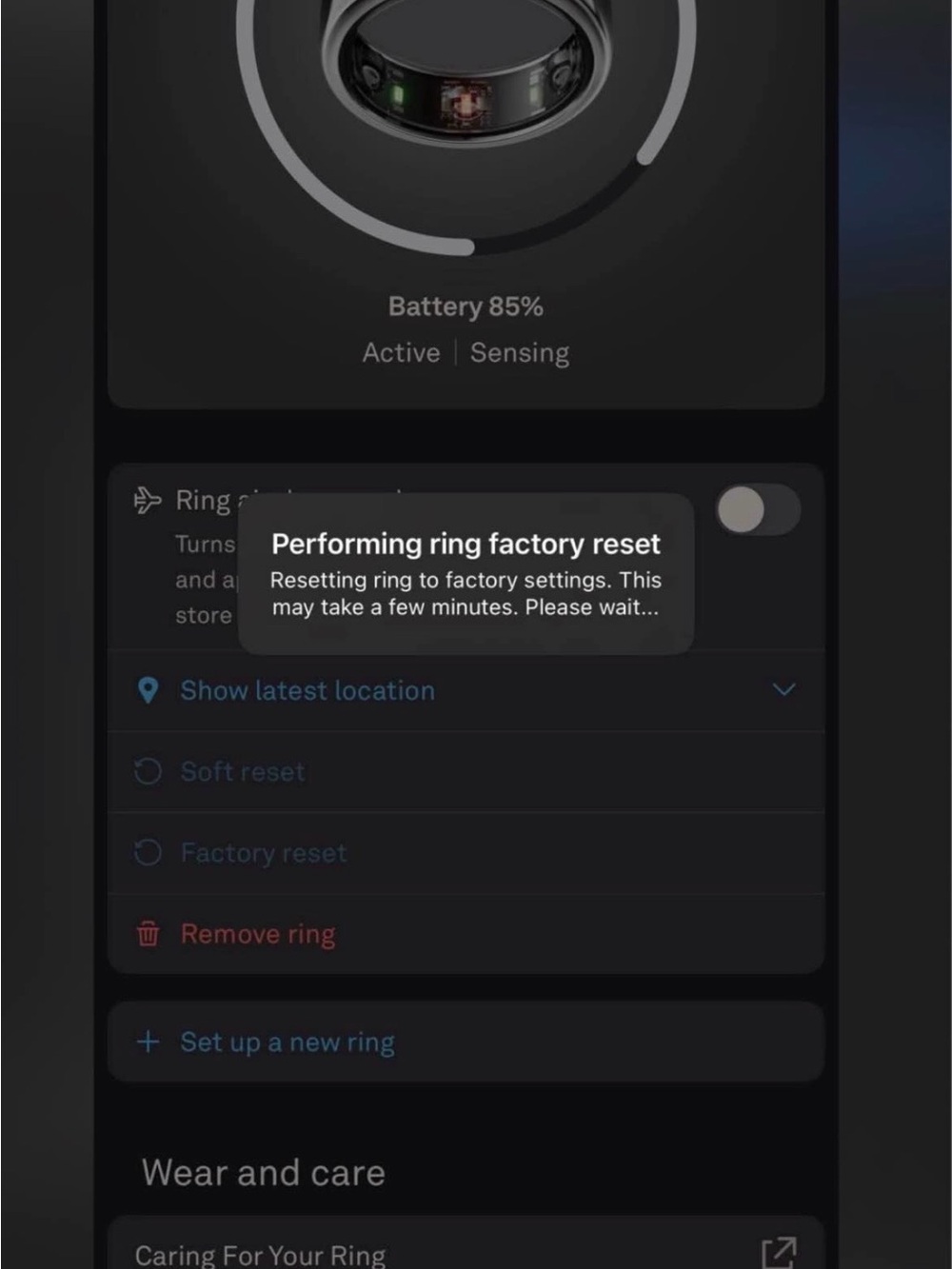 Oura Ring in Black with Silver Inner Sensors